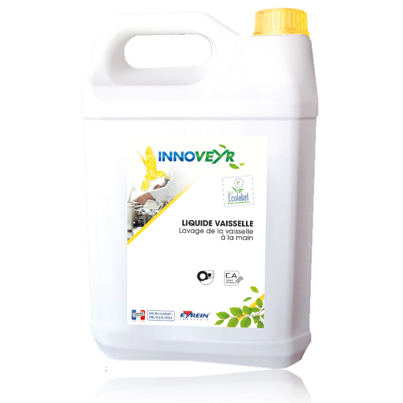 LIQUIDE VAISSELLE ECOLOGIQUE - Bidon 5L - Lavage manuel inodore - ECOLABEL